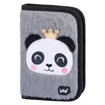 BAAGL Školní penál klasik dvě chlopně panda ()