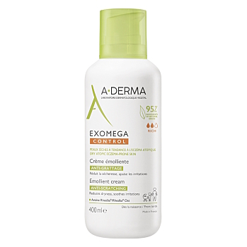 A-DERMA Exomega Control Emolienční krém 400 ml (Dermokosmetika tělové krémy) - Dermokosmetika, Vyživující