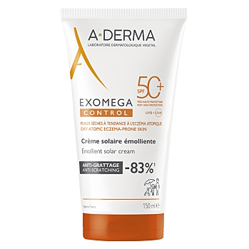 A-DERMA Exomega Control Emolienční krém SPF50+ 150 ml (Dermokosmetika opalovací krémy) - Dermokosmetika