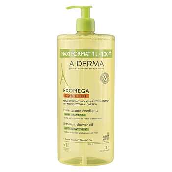 A-DERMA Exomega CONTROL Zvláč.sprchový olej 1000ml (Dermokosmetika sprchování a mytí) - Dermokosmetika