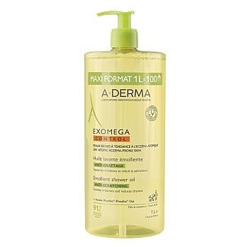 A-DERMA Exomega CONTROL Zvláčňující sprchový olej 1000 ml (Dermokosmetika sprchování a mytí) - Dermokosmetika