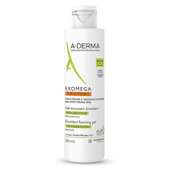 A-DERMA Exomega Control Zvláčňující pěnivý gel 200 ml