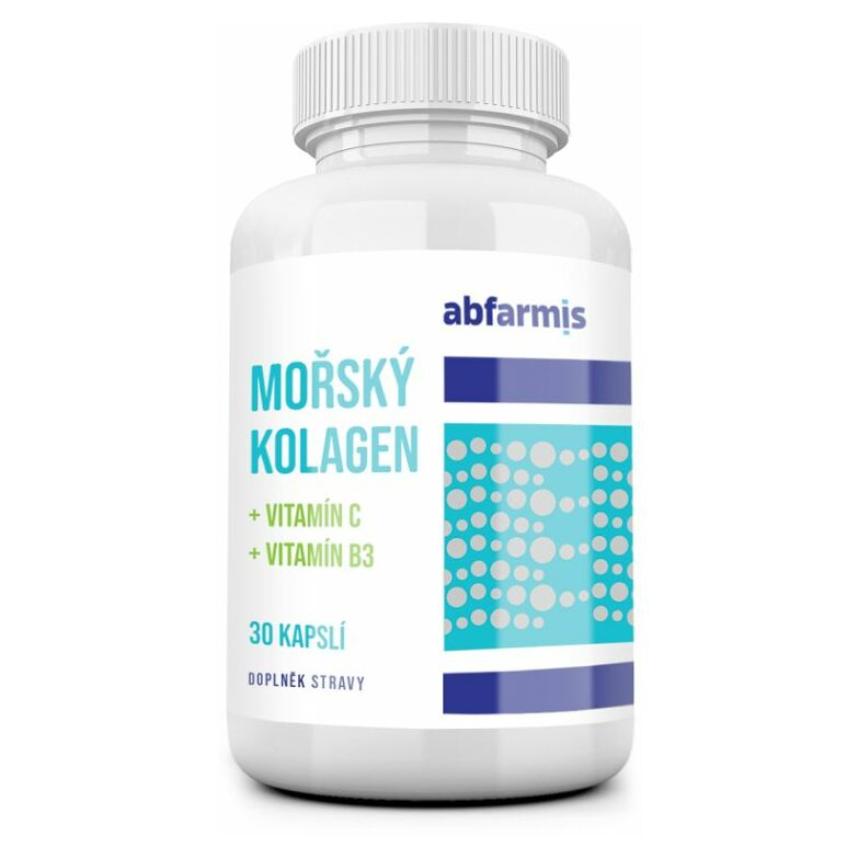 ABFARMIS Mořský kolagen + vitamín C a vitamín B3 30 kapslí