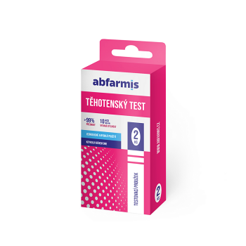 ABFARMIS Těhotenský test, testovací proužky 10 mIU/ml 2 ks