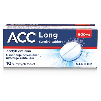 ACC LONG 600 mg 10 šumivých tablet (Na vlhký kašel) - Jednosložkové