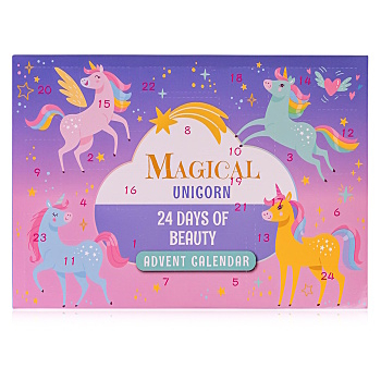 ACCENTRA Magical unicorn adventní kalendář 24 kusů (Dětské kosmetické sady) - Dekorativní