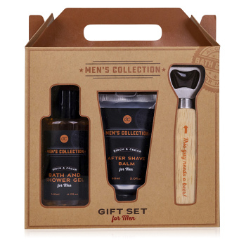 ACCENTRA Men´s Collection Koupelový set Dárkové balení 3 kusy (Kosmetické balíčky) - Hydratační