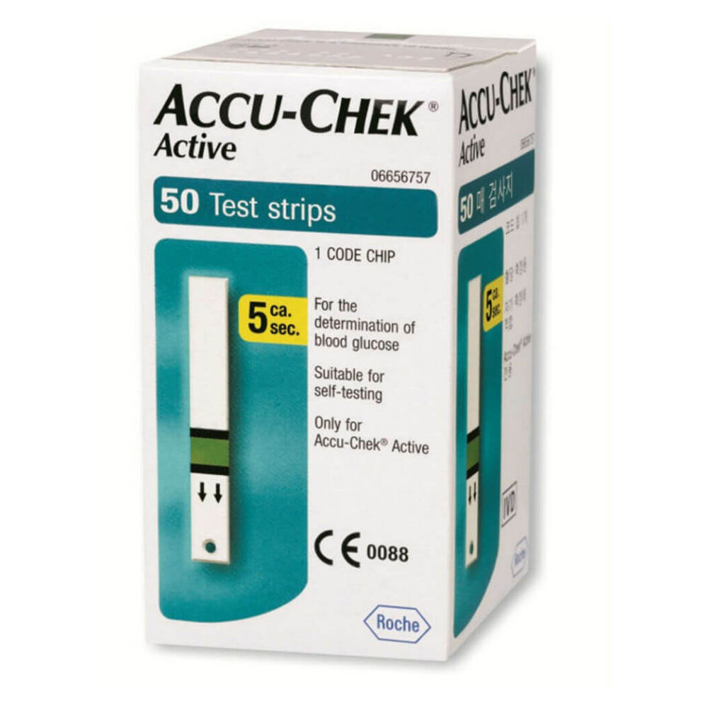 Levně ACCU-CHEK Active testovací proužky 50 kusů