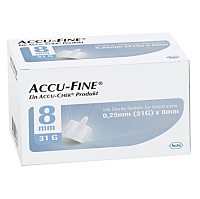 ACCU-FINE Jehly do inzulínového pera 31 G x 8 mm 100 kusů