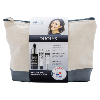 ACM Duolys Balíček zralá a suchá pleť - Intenzivní sérum proti vráskám 30 ml+Krém na oční kontury 15 ml+Hydratační péče pro suchou pleť 40 ml+2 vzorky kosmetiky ACM.