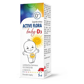 ACTIVE FLORA Baby +D3 5 ml (Probiotika a laktobacily) - Vícesložkové