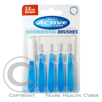 ACTIVE mezizubní mikro kartáčky 2.5mm 5ks (Mezizubní kartáčky)