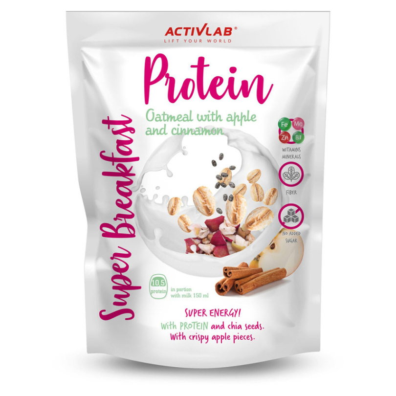 E-shop ACTIVLAB Super protein breakfast ovesná kaše s jablky a skořicí 300 g
