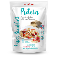 ACTIVLAB Super protein breakfast ovesné a rýžové vločky s jahodami 300 g