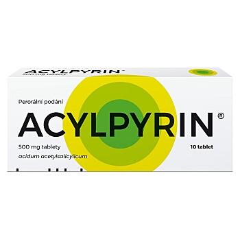 ACYLPYRIN 500 mg 10 tablet (Na teplotu u dospělých) - Jednosložkové