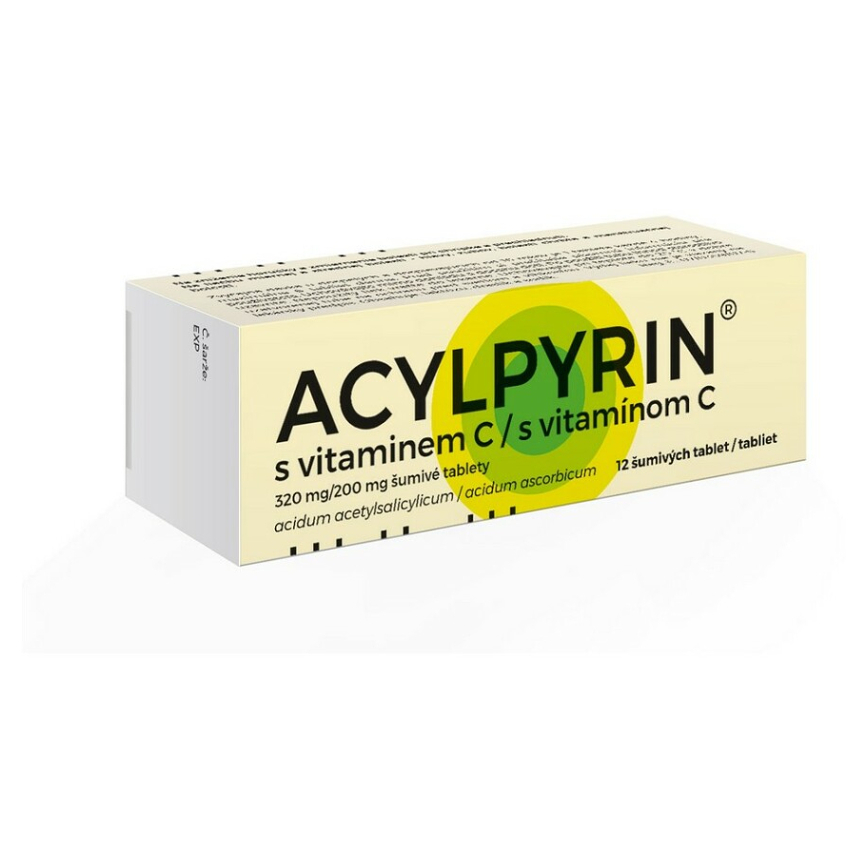 Levně ACYLPYRIN® s vitaminem C 320mg/200mg šumivé tablety 12 kusů