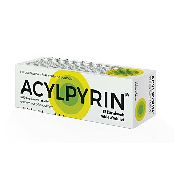 ACYLPYRIN Šumivé tablety 500 mg 15 tablet (Na teplotu u dospělých) - Jednosložkové