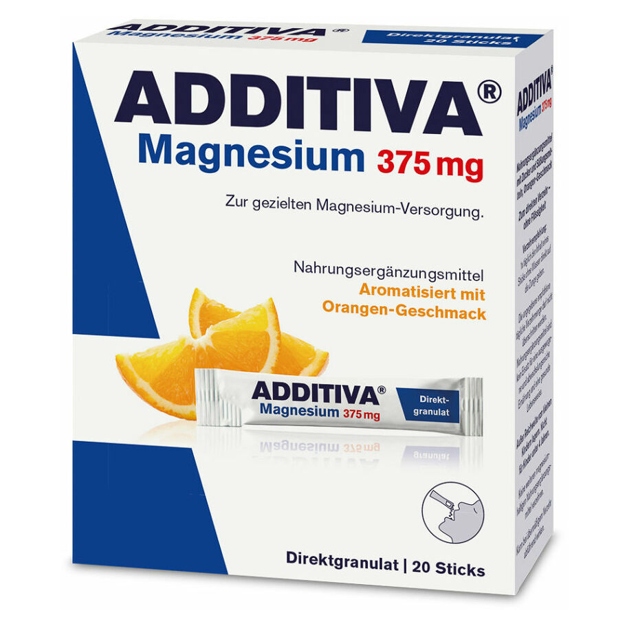Levně ADDITIVA Magnesium 375 mg direct pomeranč 20 sáčků