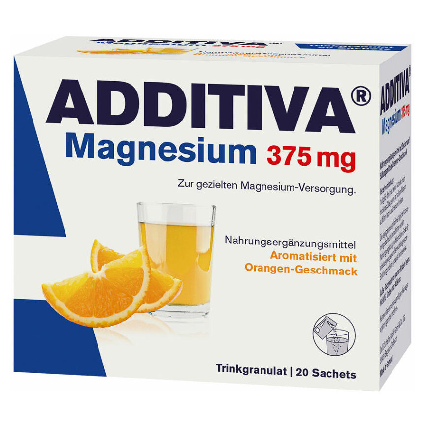 Levně ADDITIVA Magnesium 375 mg nápoj pomeranč 20 sáčků