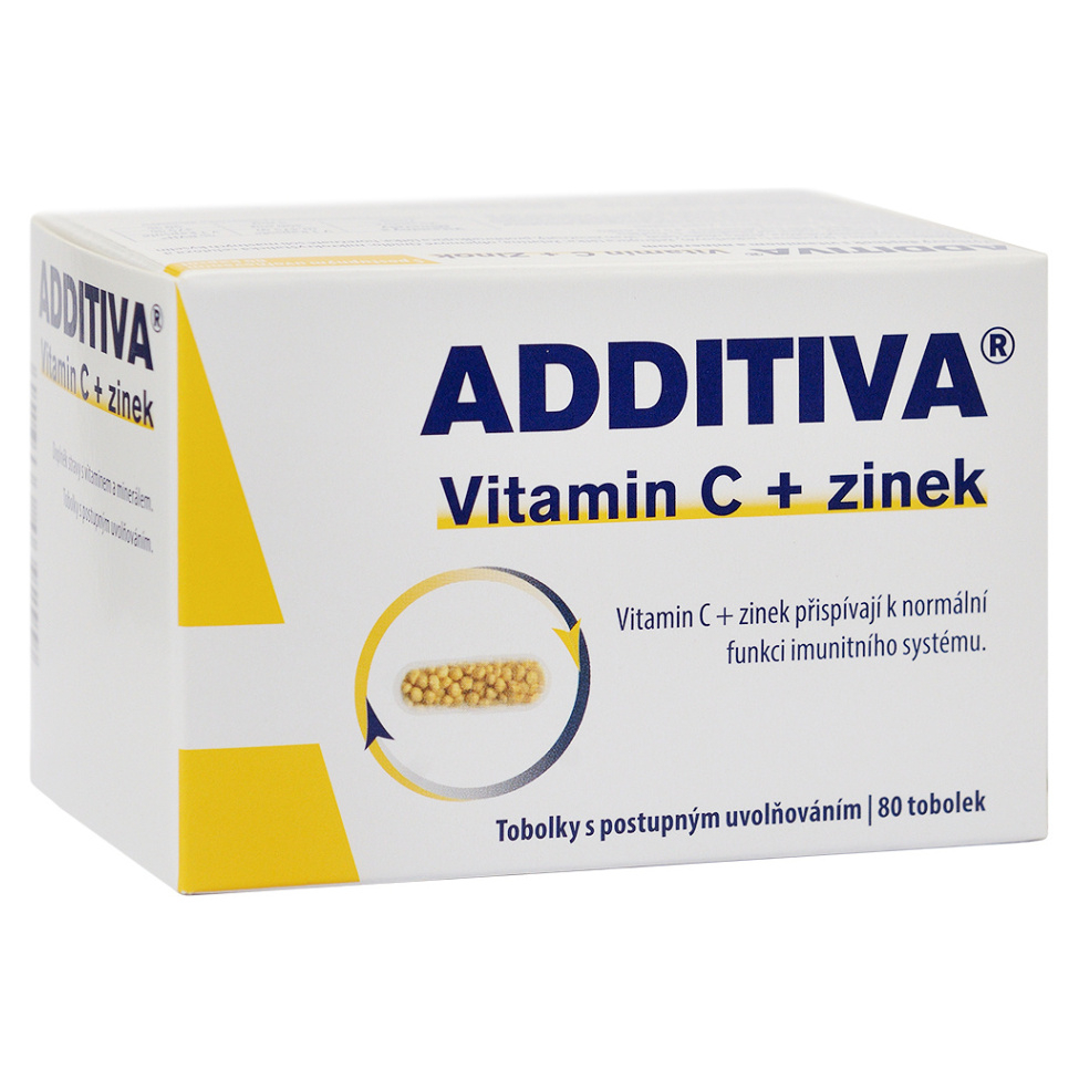 Levně ADDITIVA Vitamin C + Zinek 80 kapslí