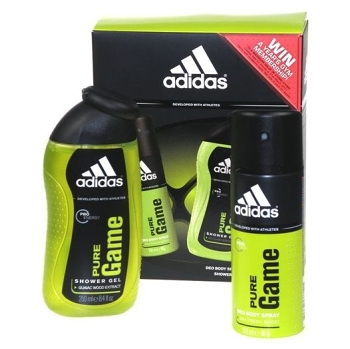 Adidas Pure Game Deodorant 150ml 150ml deospray + 250ml sprchový gel 