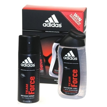 Adidas Team Force Deodorant 150ml 150ml deodorant + 250ml sprchový gel 