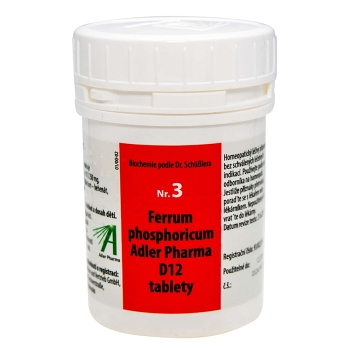 ADLER PHARMA Nr.3 Ferrum phosphoricum D12 1000 tablet (Jednosložková) - Postupné uvolňování, Jednosložkové, Přírodní