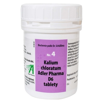 ADLER PHARMA Nr.4 Kalium chloratum D6 400 tablet (Jednosložková) - Jednosložkové