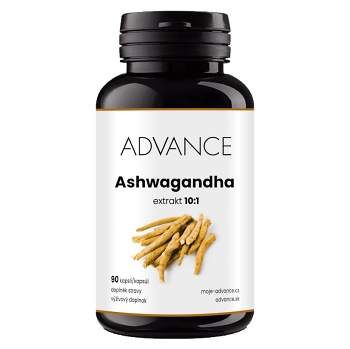 ADVANCE Ashwagandha 90 kapslí (Na energii, při únavě) - Přírodní, Jednosložkové
