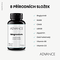ADVANCE Magnesium 6 forem hořčíku 90 kapslí