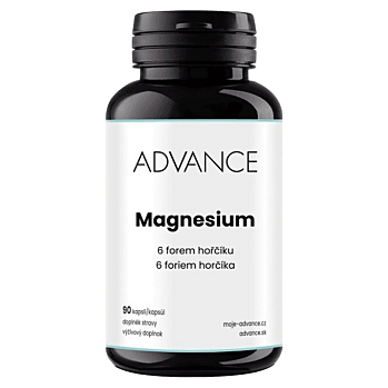 ADVANCE Magnesium 6 forem hořčíku 90 kapslí (Hořčík, magnézium) - Vícesložkové