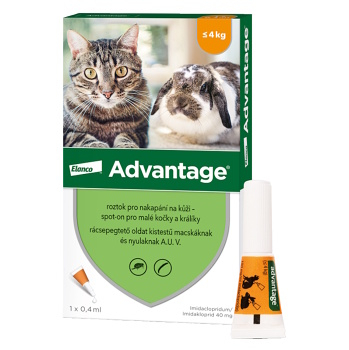 ADVANTAGE Spot-on pro malé kočky a králíky 40 mg 1 pipeta