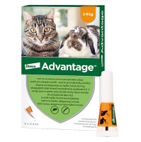 ADVANTAGE Spot-on pro malé kočky a králíky 40 mg 4 pipety