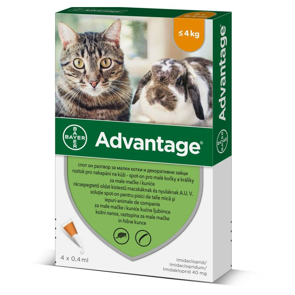 E-shop ADVANTAGE Spot-on pro malé kočky a králíky 40 mg 4 pipety