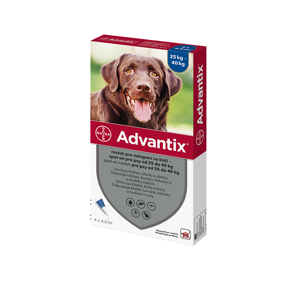 ADVANTIX Spot On 4x4 ml pro psy nad 25 kg