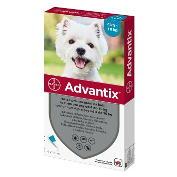ADVANTIX Spot-on pro psy 4-10 kg 1 ml 4 pipety