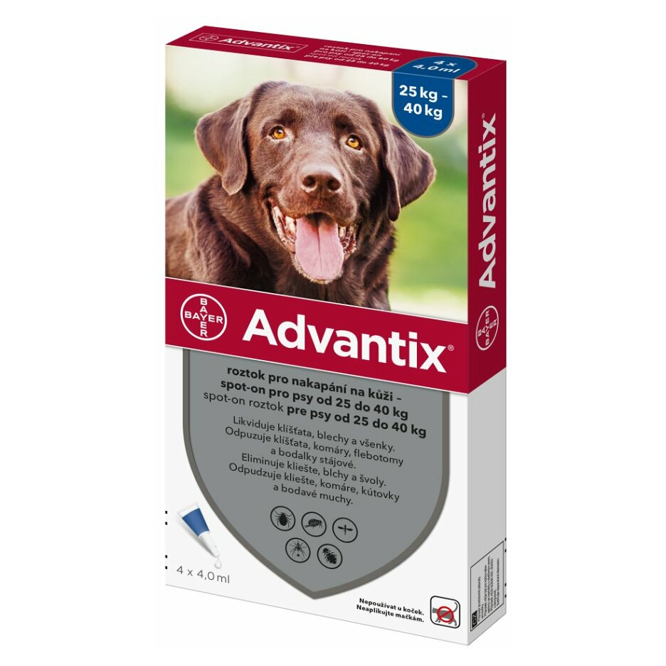 ADVANTIX Spot-on pro psy nad 25 kg 4 ml 4 pipety