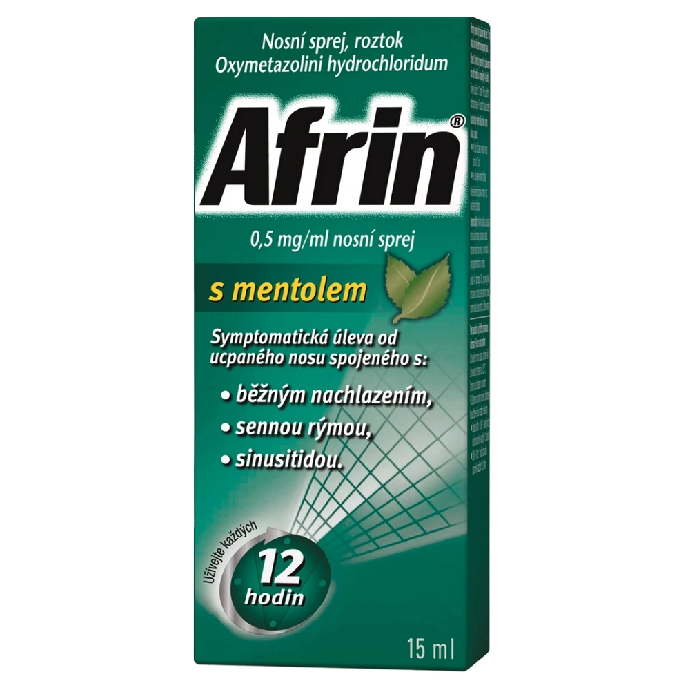 Levně Afrin s mentolem 0,5 mg/ml nosní sprej