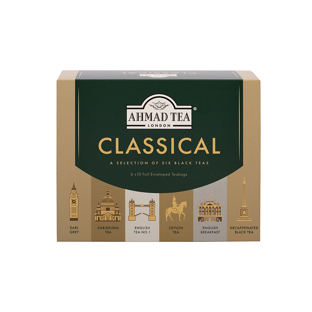 Ahmad Tea Classical Tea Collection porcovaný čaj 6x10 sáčků