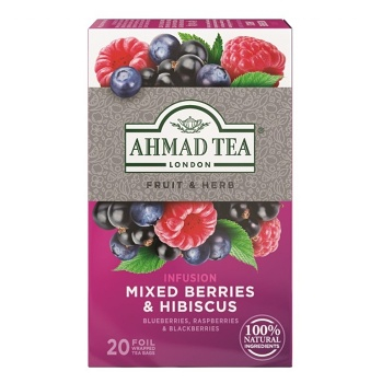 AHMAD TEA Mixed Berries & Hibiscus ovocný čaj 20 sáčků