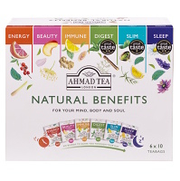 AHMAD TEA Natural benefits selection bylinné a zelené čaje 60 sáčků