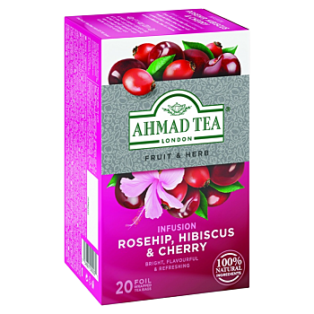 AHMAD TEA Šípek a třešeň 20x2 g (Bylinné čaje) - Bylinné