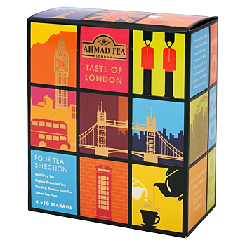 AHMAD TEA Taste of London černé a zelené čaje 40 sáčků (Černé čaje) - Černé, Jednodruhové