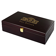 AHMAD TEA Tea Keeper dřevěná kazeta černých a zelených čajů 80 sáčků