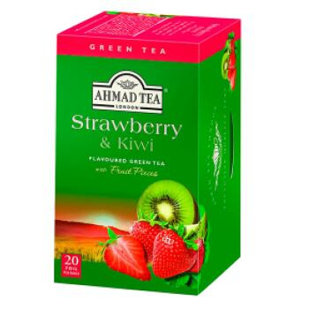 AHMAD TEA Zelený čaj jahoda & kiwi 20 sáčků
