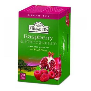AHMAD TEA Zelený čaj Malina & granátové jablko 20 sáčků