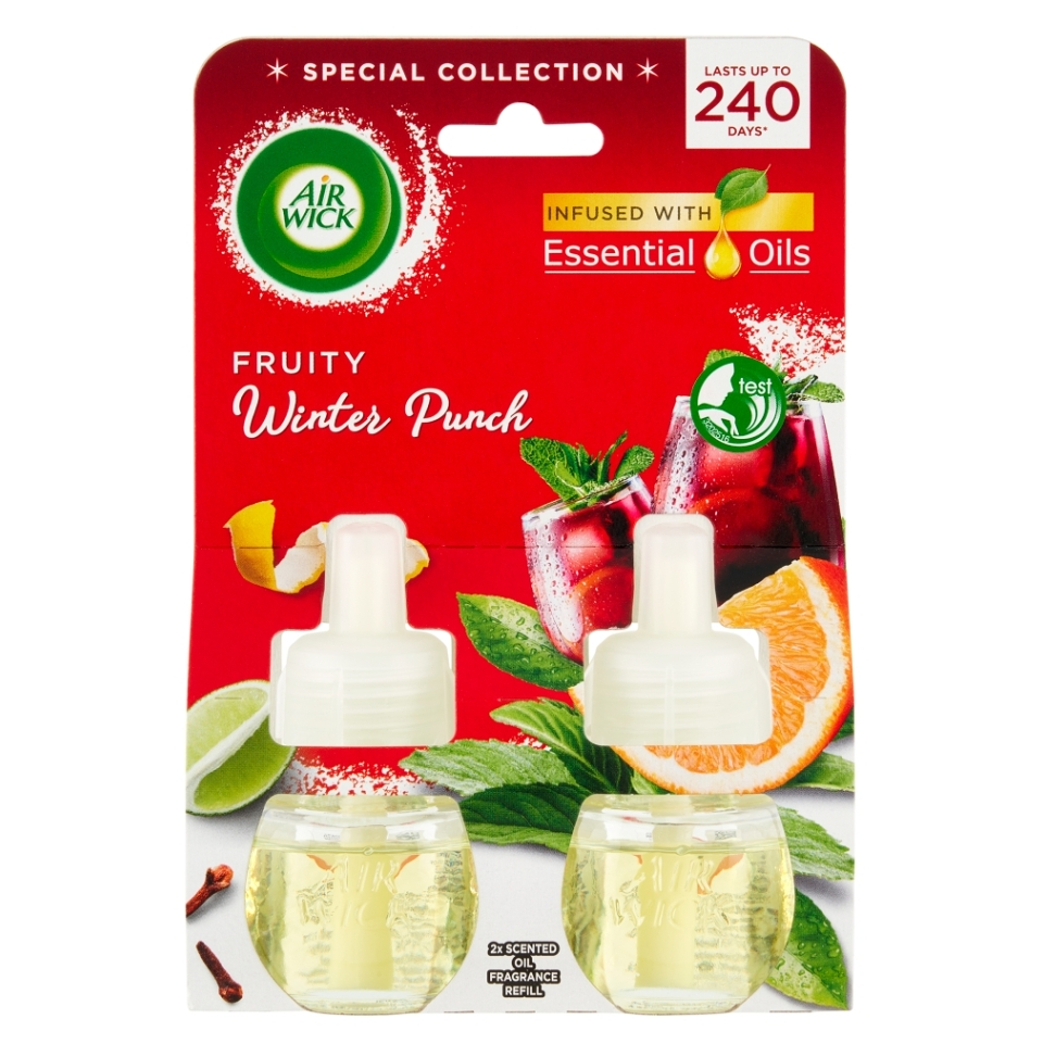 AIR WICK Tekutá náplň do elektrického přístroje Zimní punč 2 x 19 ml