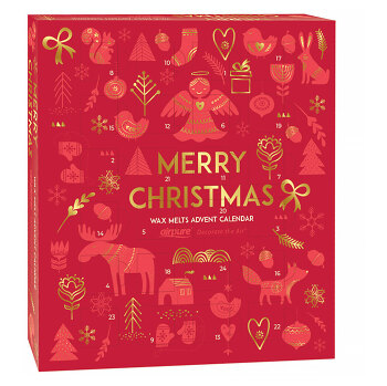 AIRPURE Adventní kalendář Červený mix vonných vosků 24 ks (Vonné svíčky) - Aromatické