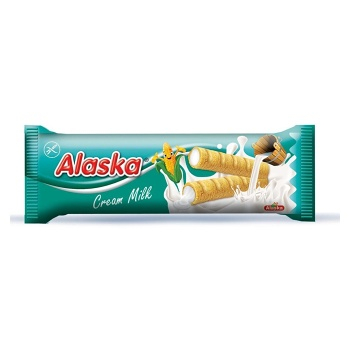ALASKA Kukuřičné trubičky bez lepku mléčný krém 18 g