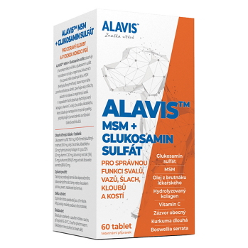 ALAVIS MSM + Glukosamin sulfát 60 tablet (Veterinární doplňky stravy na klouby)